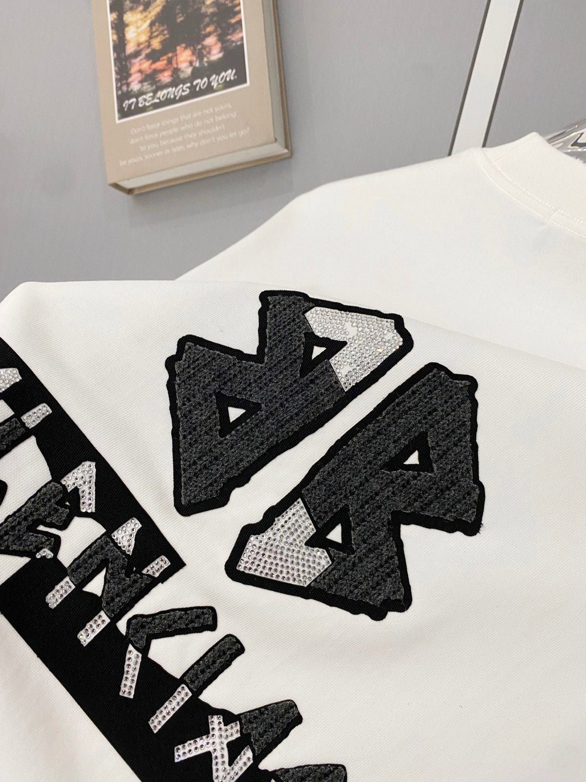 Classic letter printed pure cotton T-shirt -015