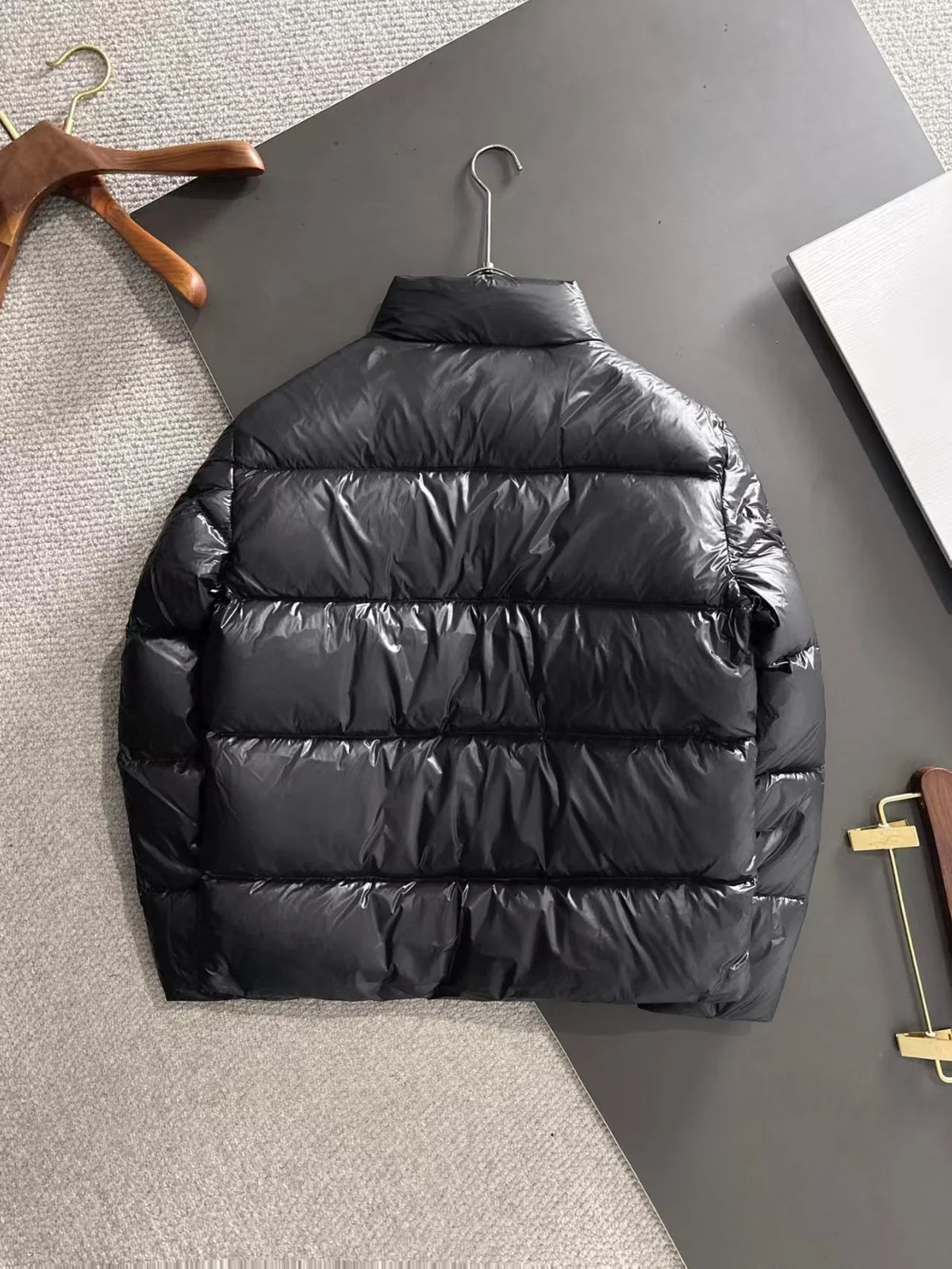 New standing collar woven down jacket