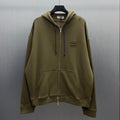 Adhesive hooded zipper hoodie