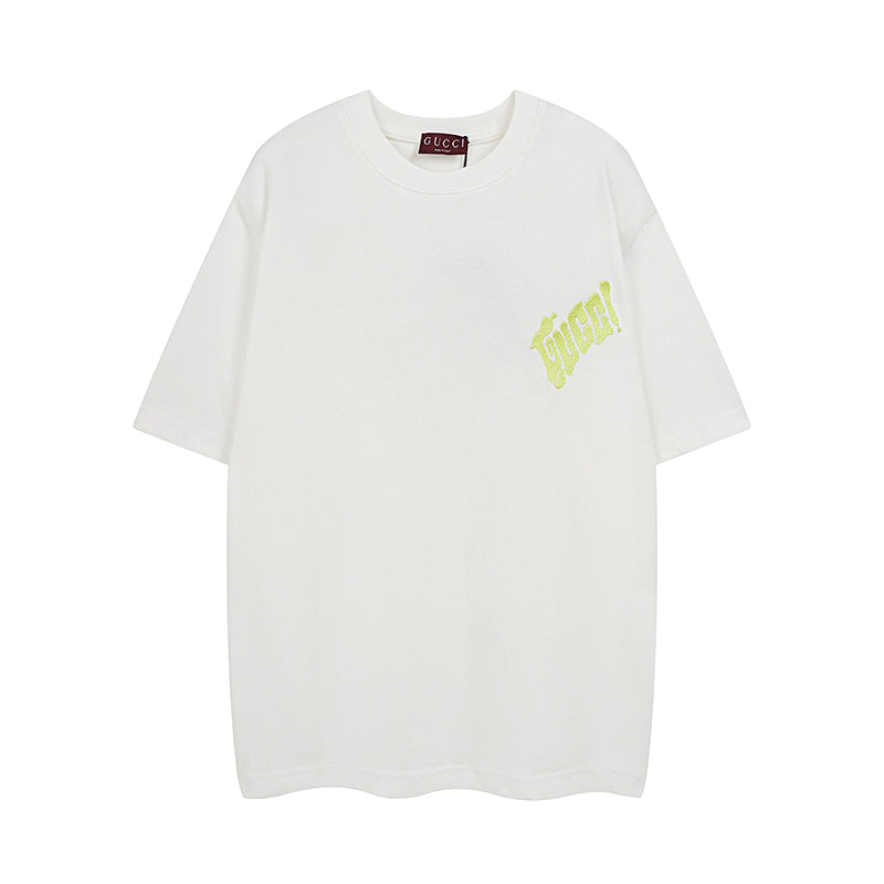 Badge print new logo round neck short sleeved shirt