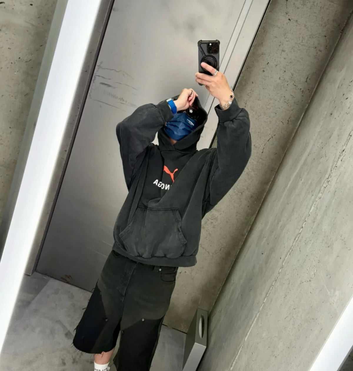 Printed hooded sweatshirt