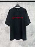 Embroidered and washed to make old short sleeved T-shirt