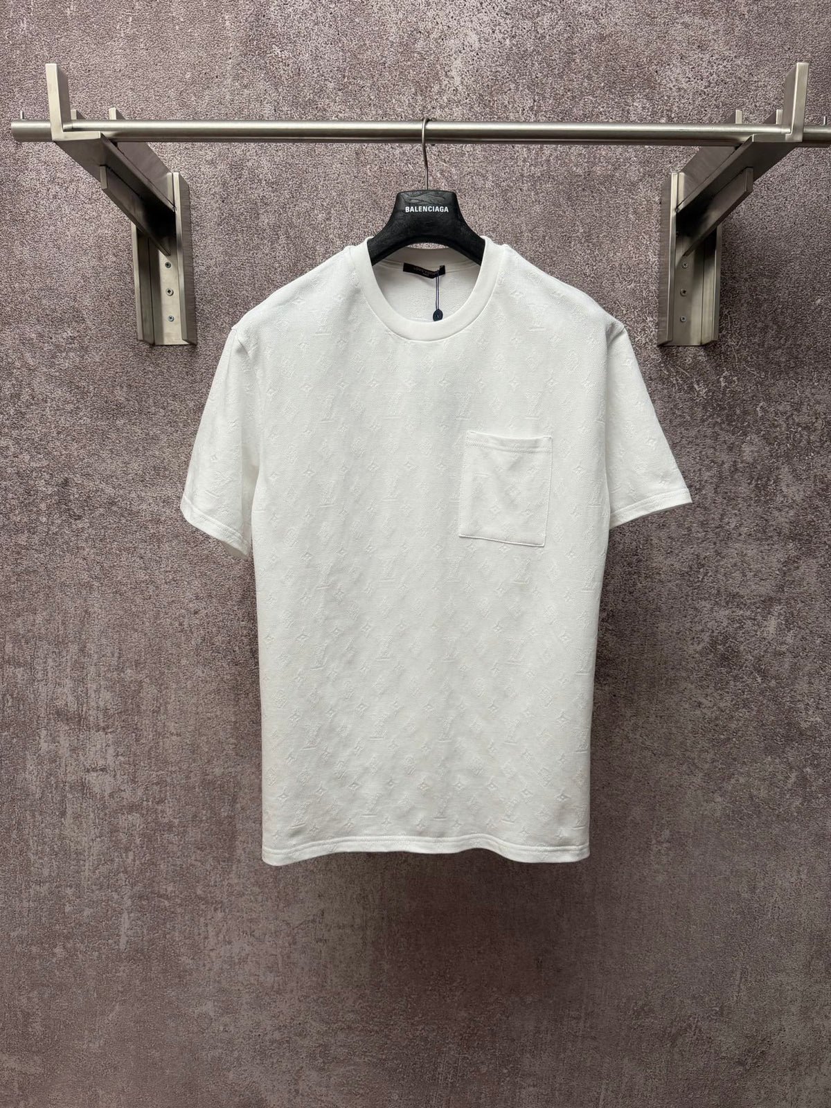New Jacquard Full Print Patch Bag Short Sleeve T-shirt