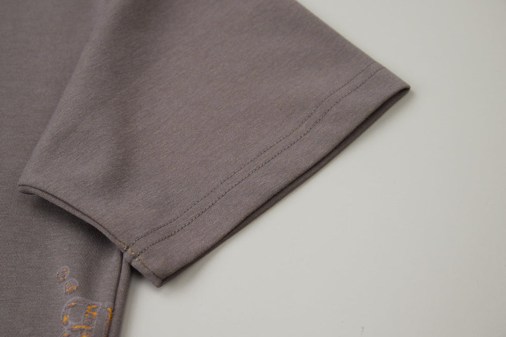 Classic logo burned jacquard short sleeved shirt