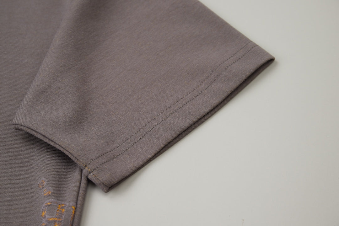 Classic logo burned jacquard short sleeved shirt