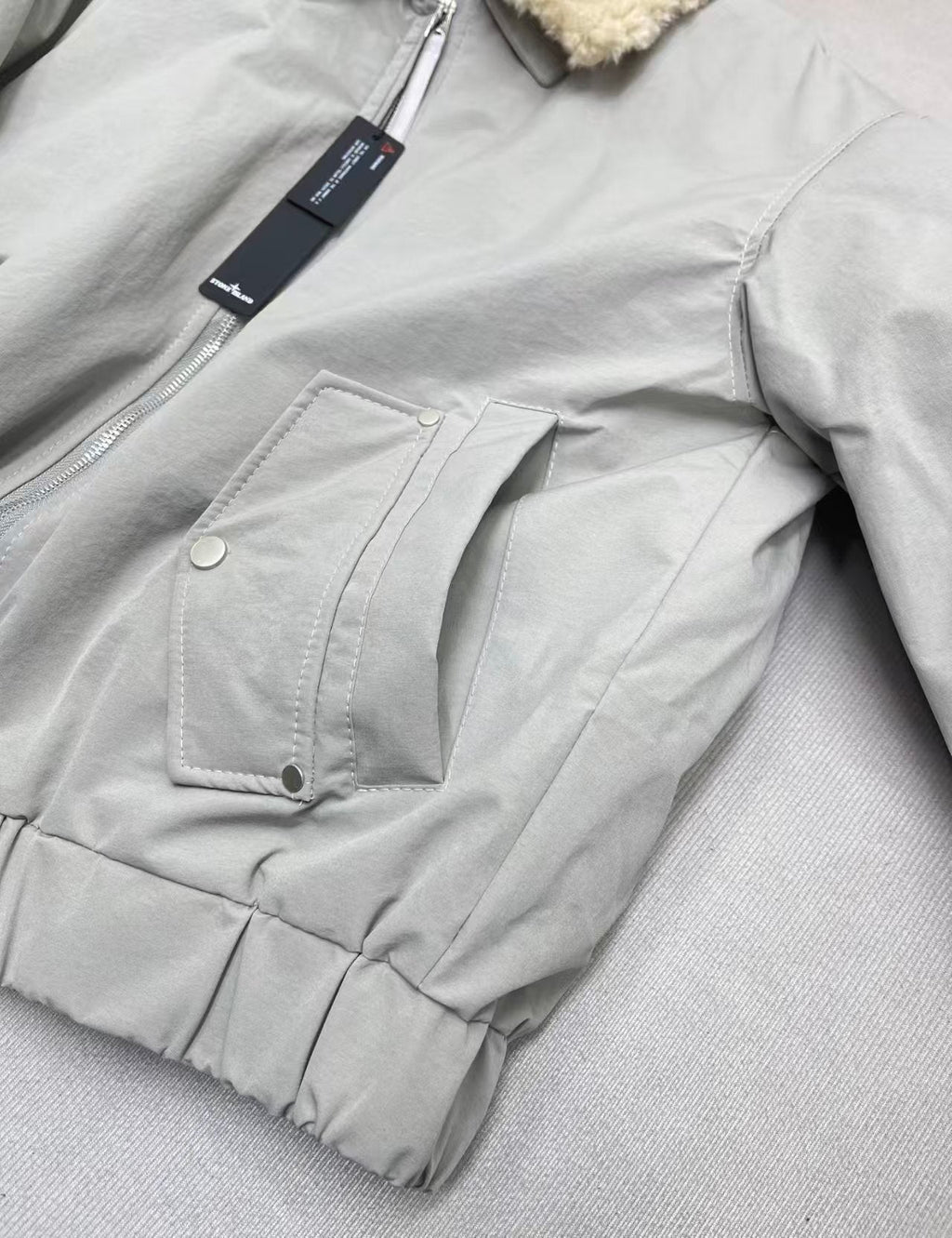 Detachable lambhair collar cotton jacket