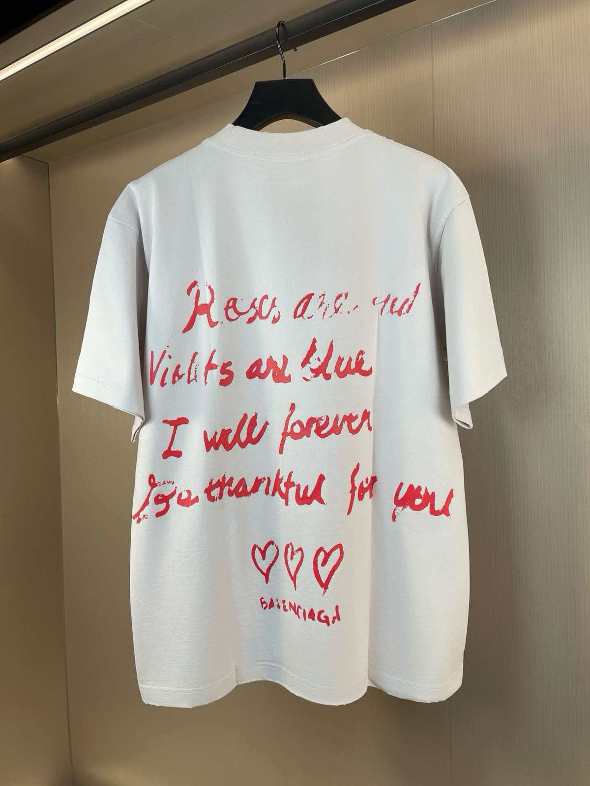 Valentine's Day Hay Love Printed Short Sleeves