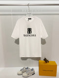 Double B 3D offset printed letter round neck T-shirt