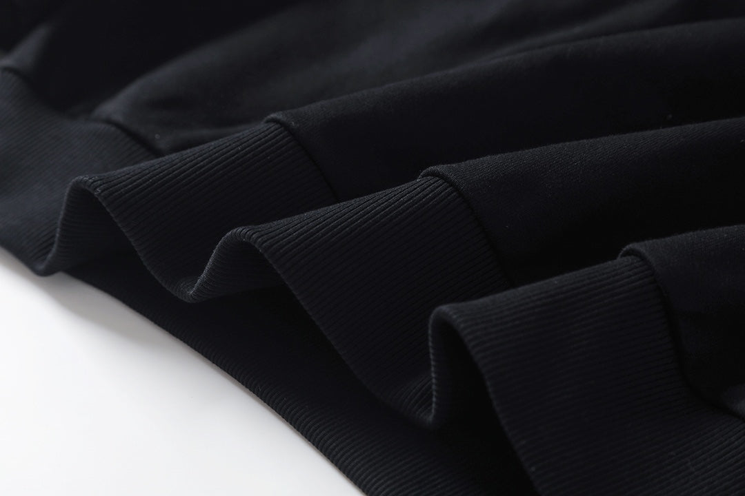 Embroidered round neck hoodie