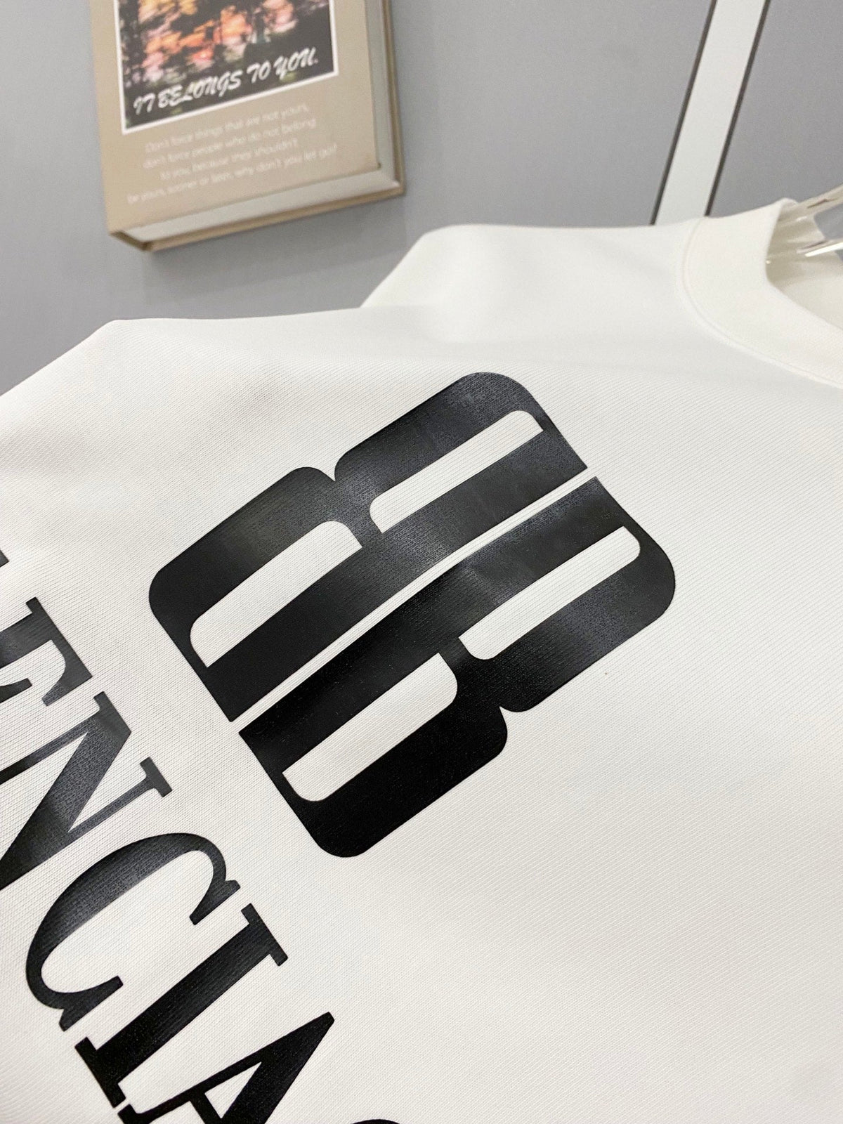 Classic letter printed pure cotton T-shirt -3