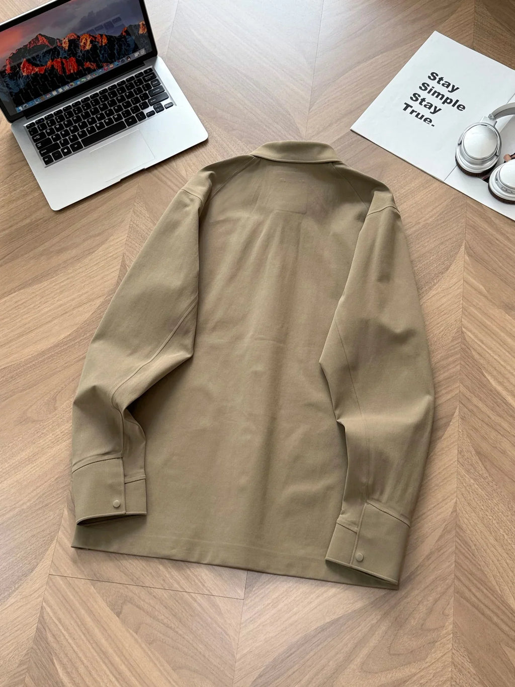 Autumn new men's outdoor long sleeved heat sealed lapel shirt