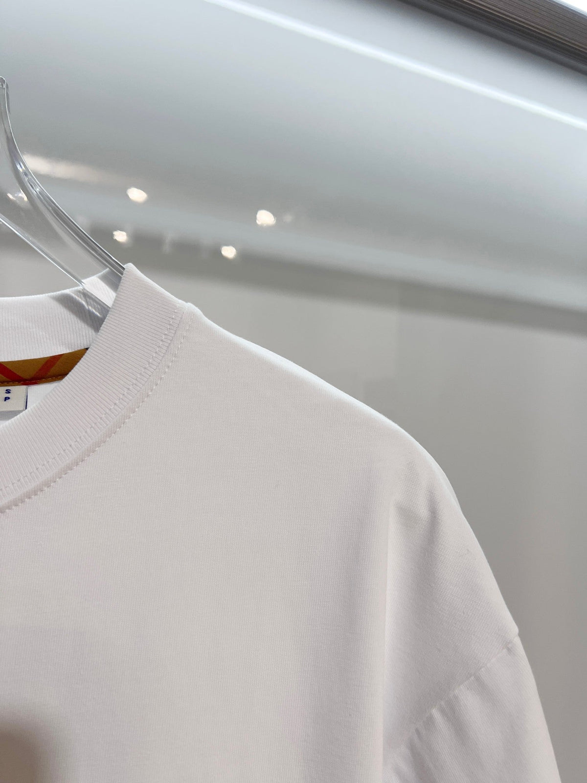Front hemp rope embroidered letter logo short sleeved shirt