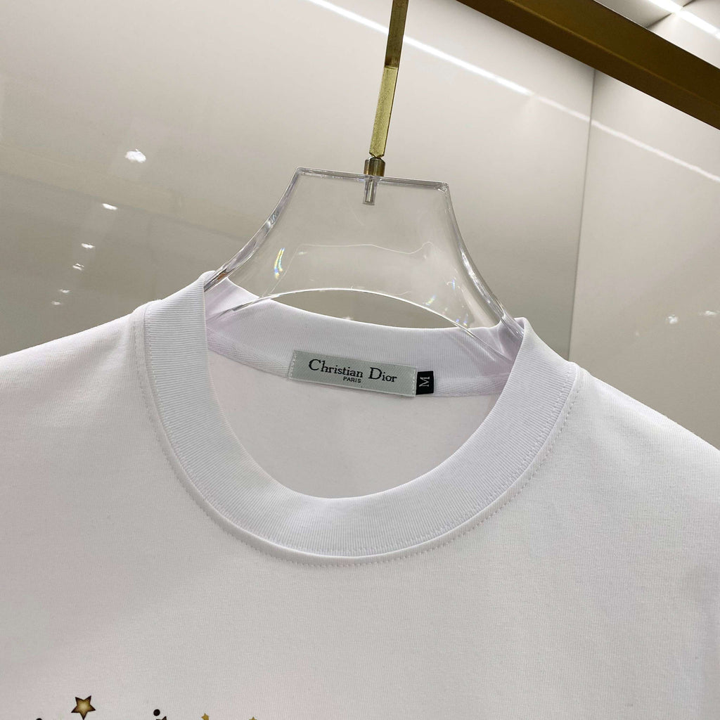 Chest sticker printed logo round neck short sleeved T-shirt 10
