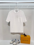 New woven floral pocket short sleeved shirt