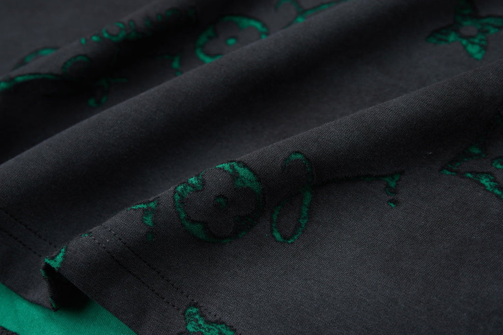 Classic logo burned jacquard short sleeved shirt