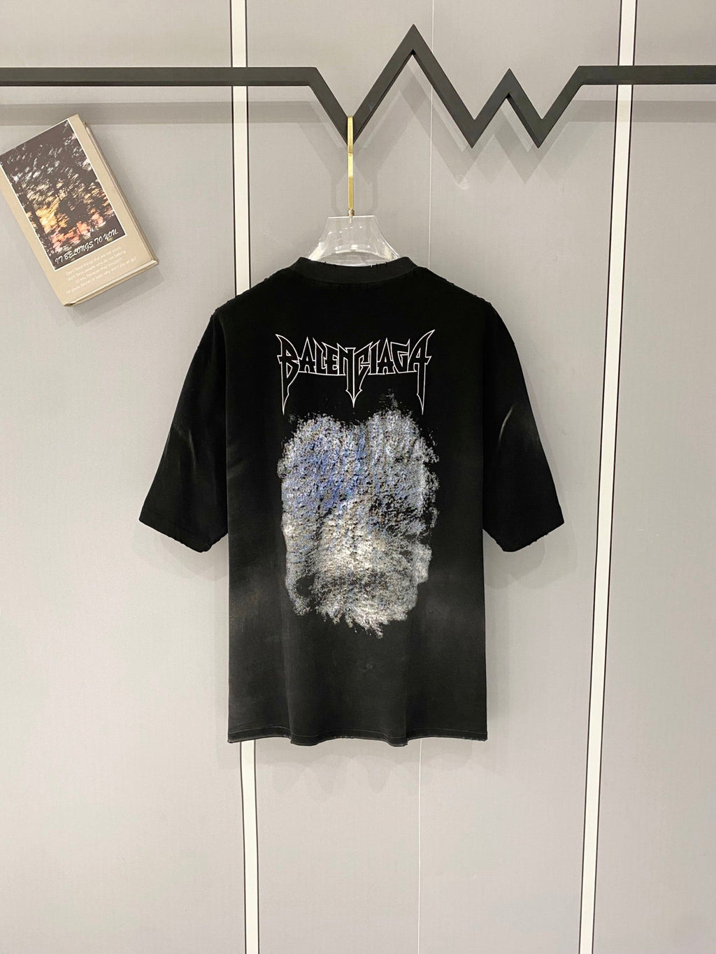 Vintage laser burn flower sticker embroidery couple casual short sleeved T-shirt