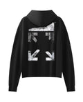 Black hooded sweatshirt