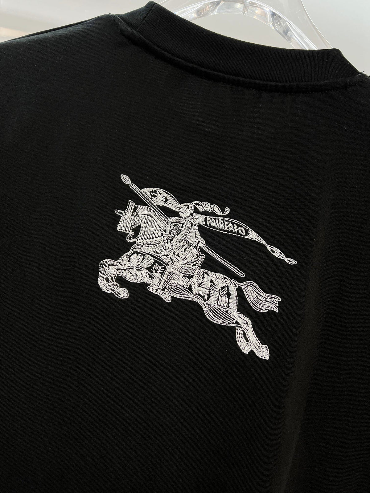 Embroidered T-shirt with 10000 stitches in front and back