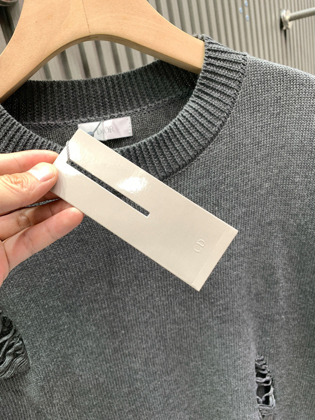 Sheep wool blended plain knitted sweater