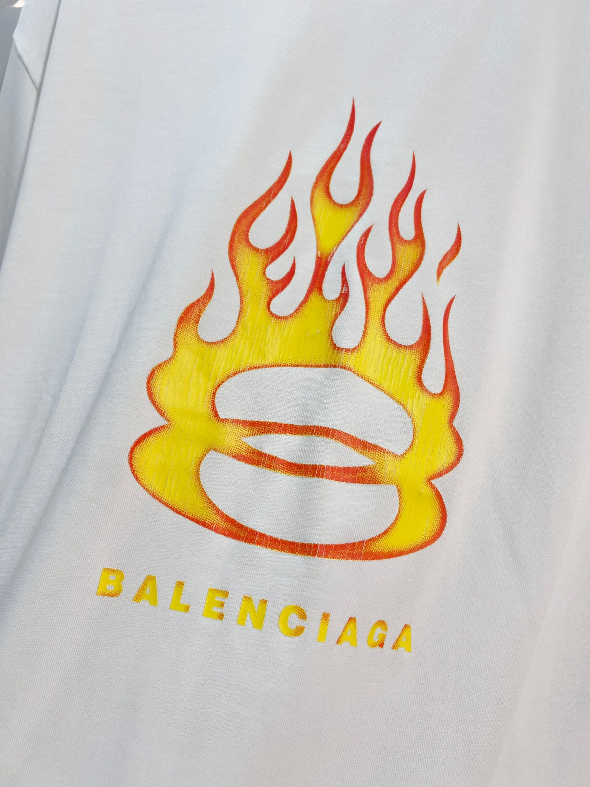 New Flame Pattern Letter T-shirt