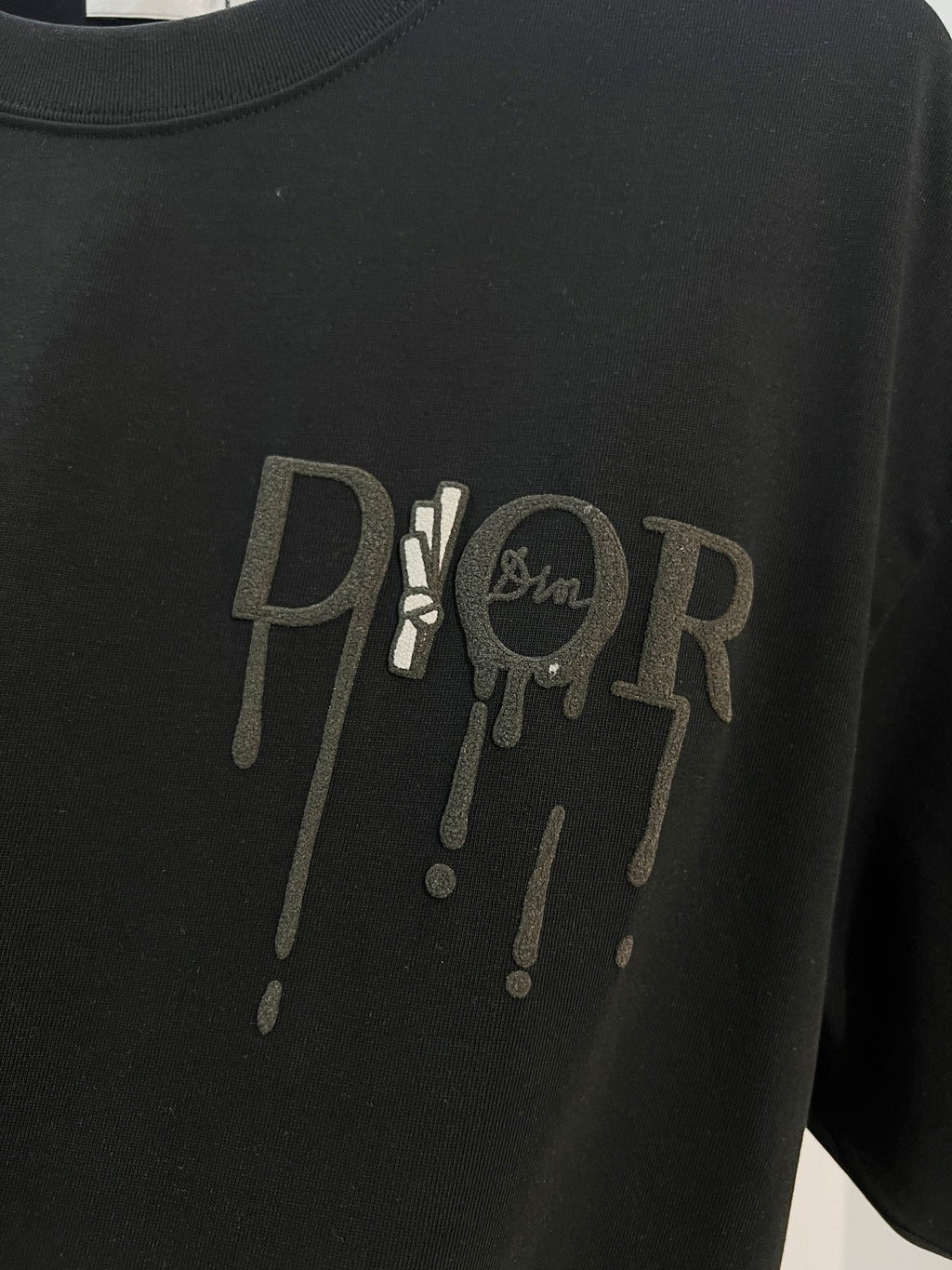 New snow velvet embroidered logo short sleeved shirt