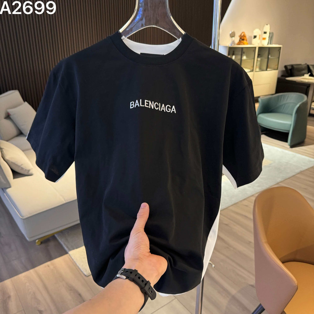 26ss new embroidery craft logo letter short sleeved shirt Heavy craftsmanship