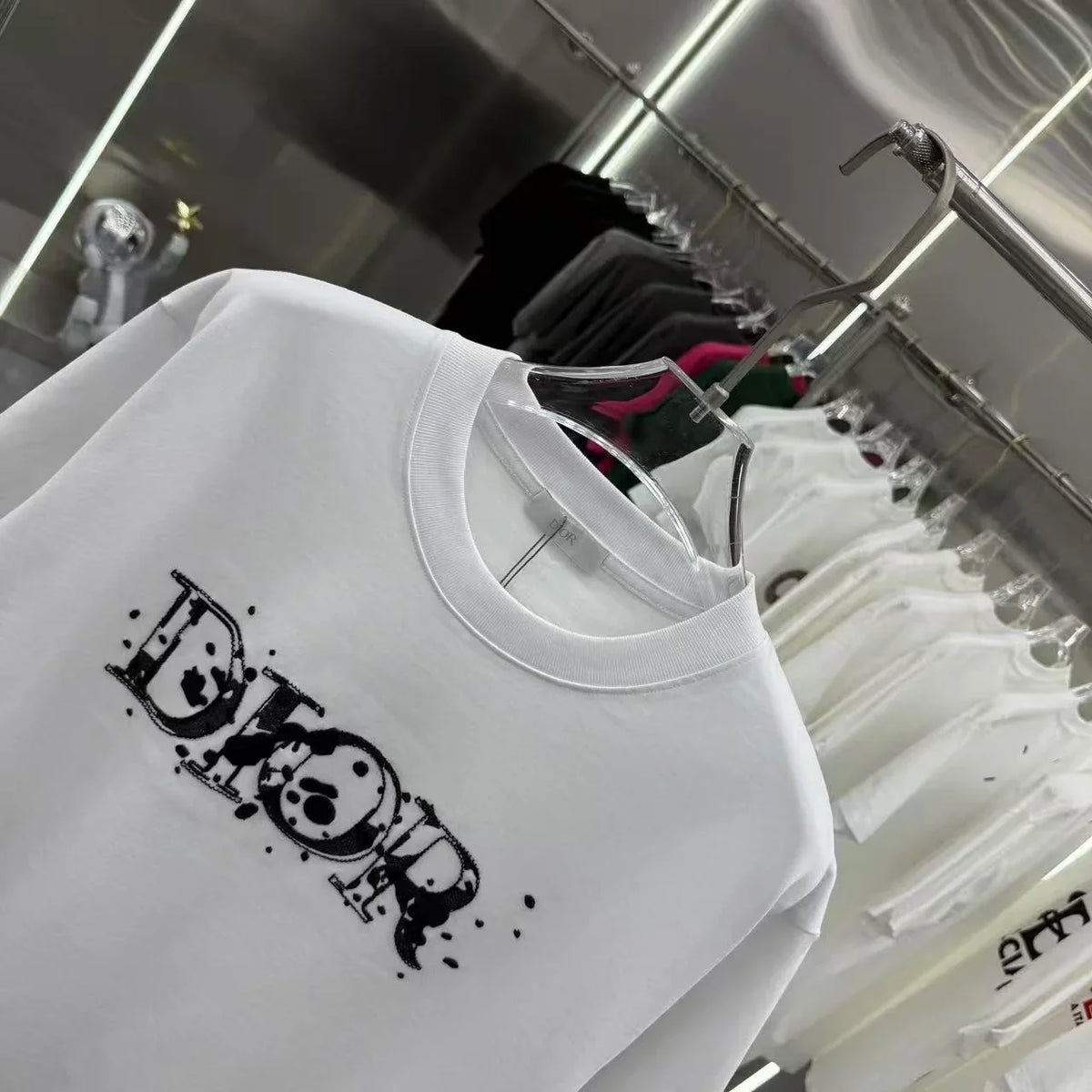 Letter embroidered t-shirt