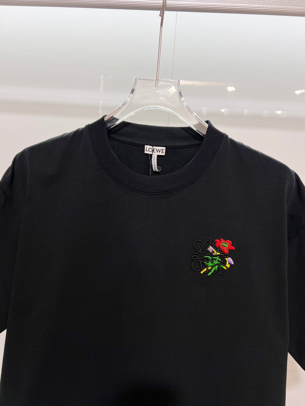 New Embroidered Rose Letter Short Sleeve