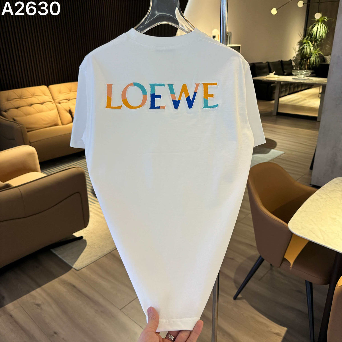 26ss new embroidery craft logo letter short sleeved shirt