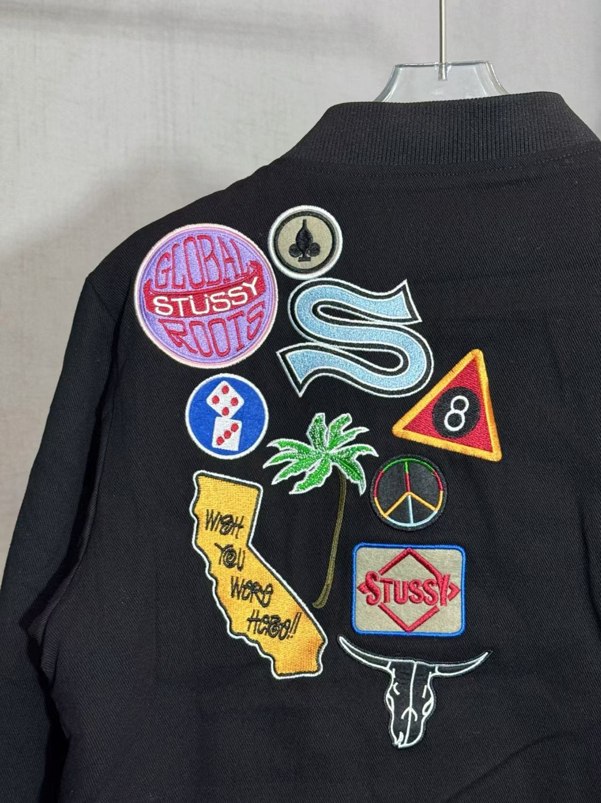 Embroidered baseball cotton jacket