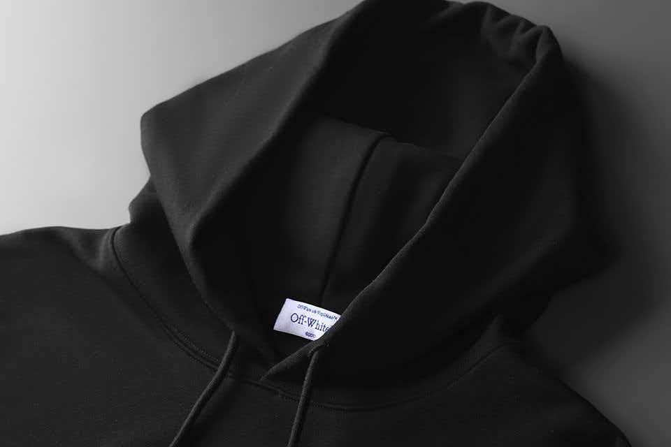 Black hooded sweatshirt