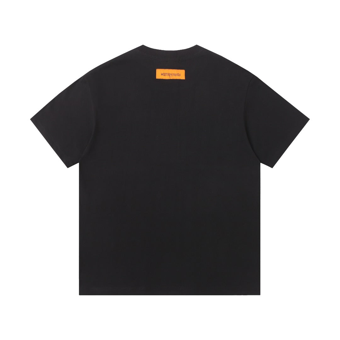 Hand drawn graffiti, splashed ink letters, logo, short sleeved T-shirt