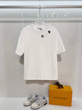 New slogan embroidered logo short sleeved shirt