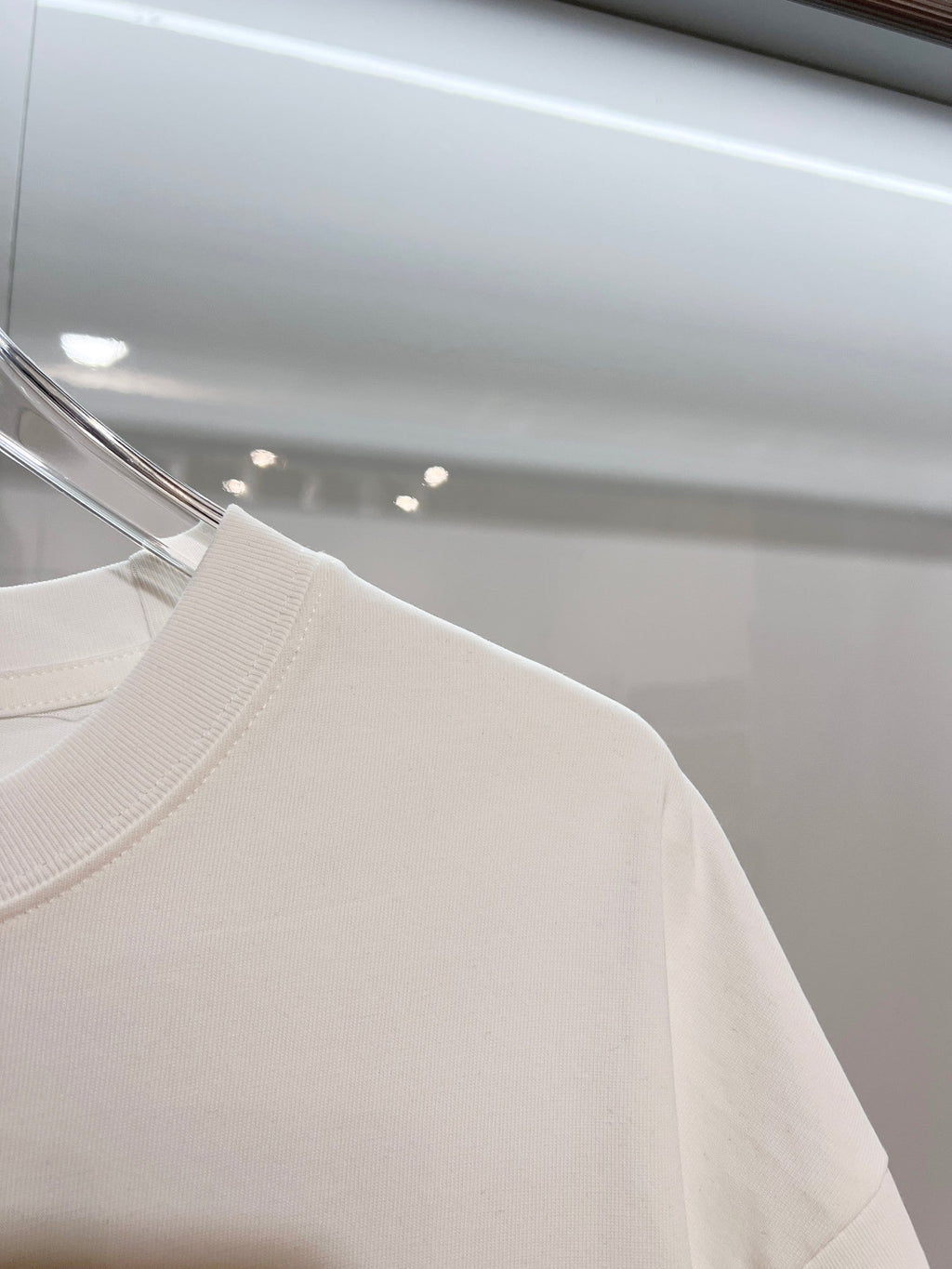 Green offset letter slogan round neck T-shirt