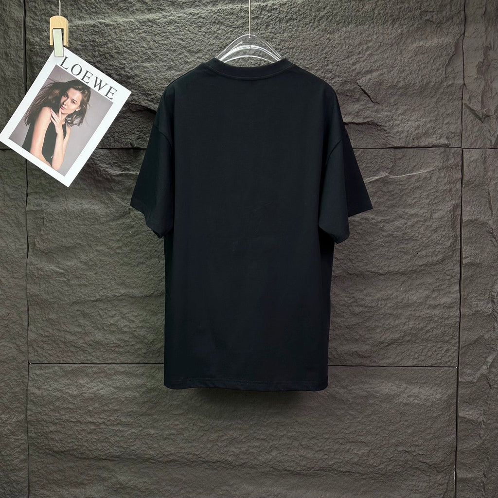 Letter logo couple's short sleeved T-shirt