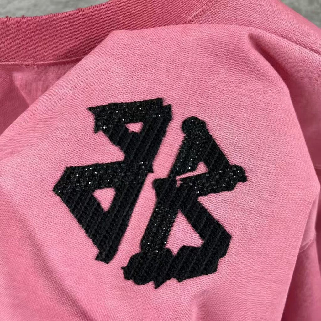 New style embroidered and rhinestone T-shirt