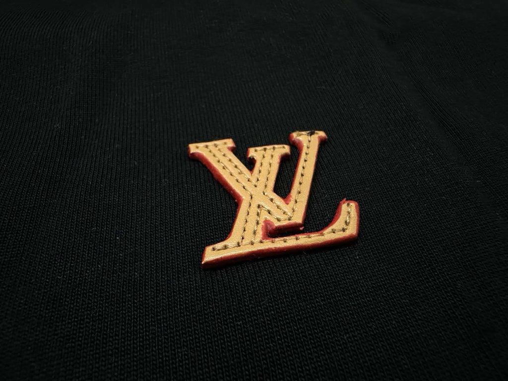2026 new custom leather badge logo unisex short sleeved t-shirt