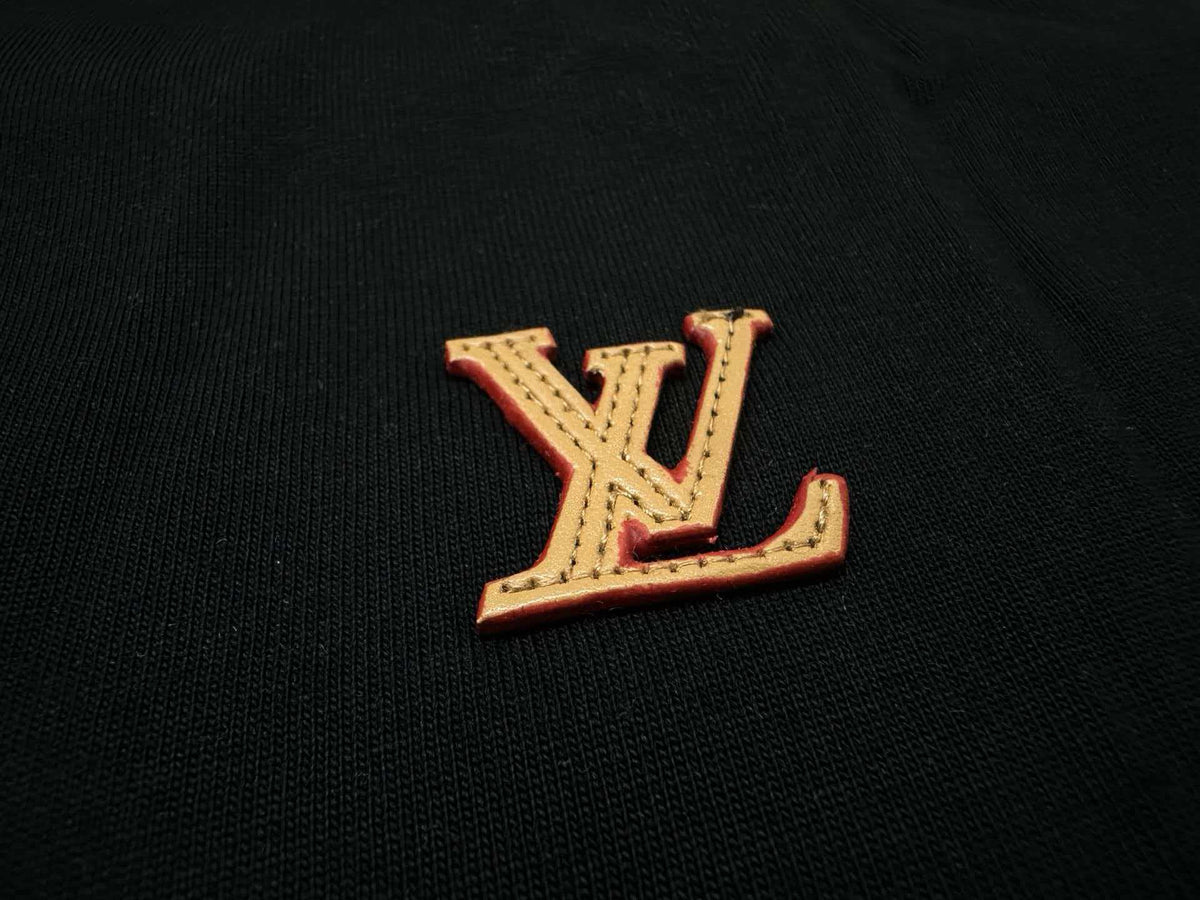 2026 new custom leather badge logo unisex short sleeved t-shirt