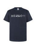 Cotton blend letter printed short sleeved T-shirt