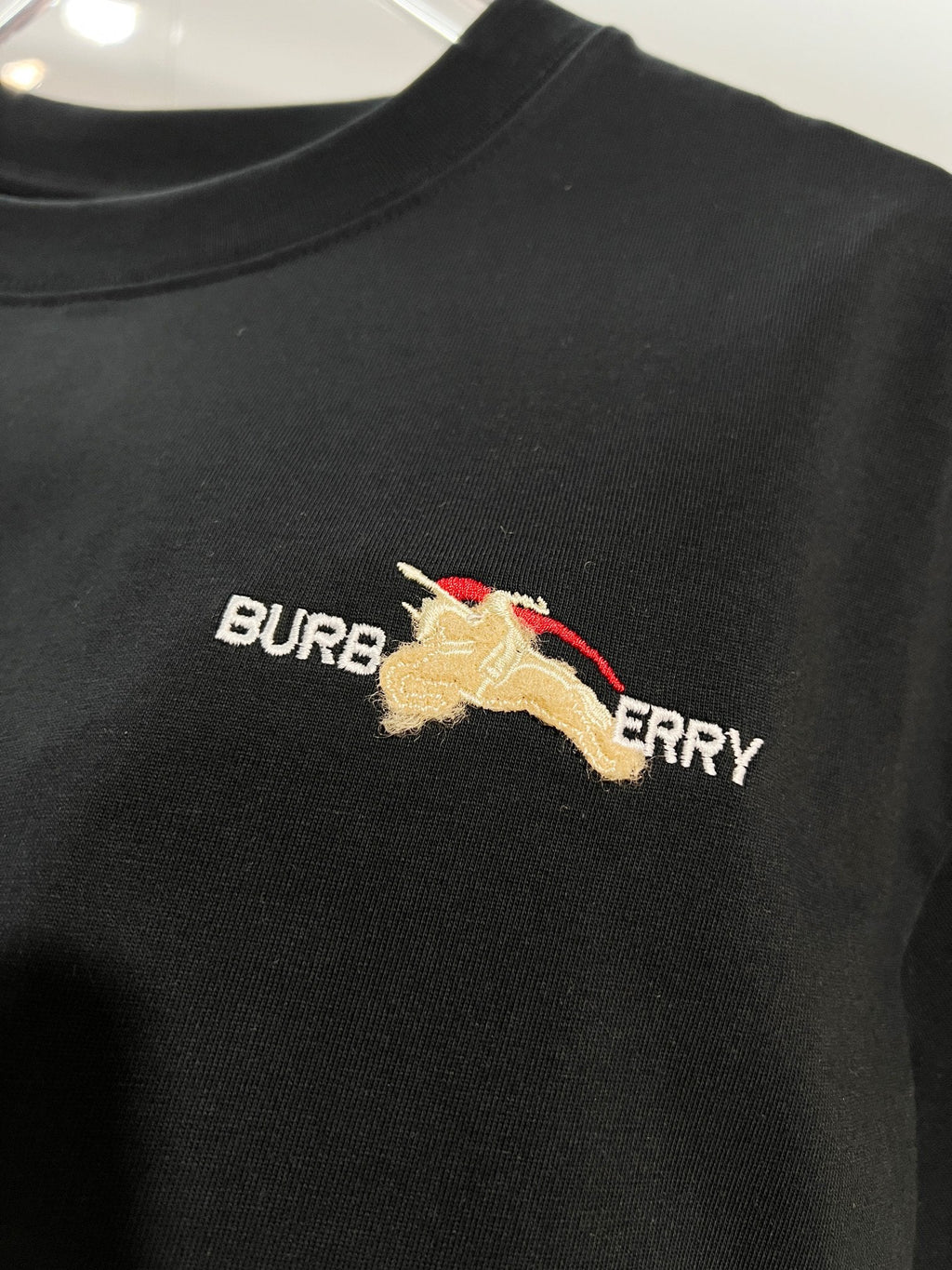 New plush warhorse embroidered letter short sleeved shirt