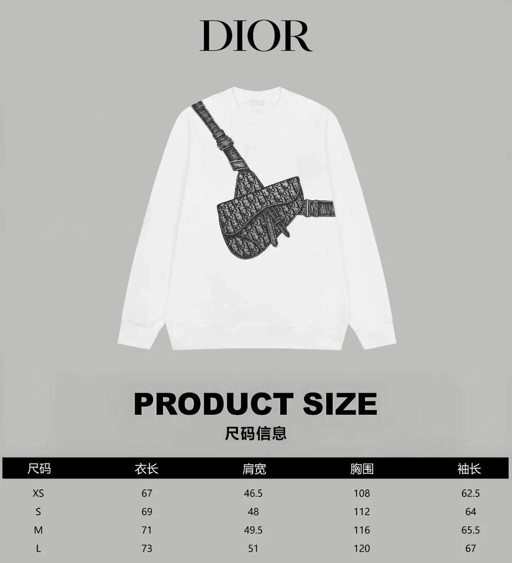Printed looped long sleeved hoodie
