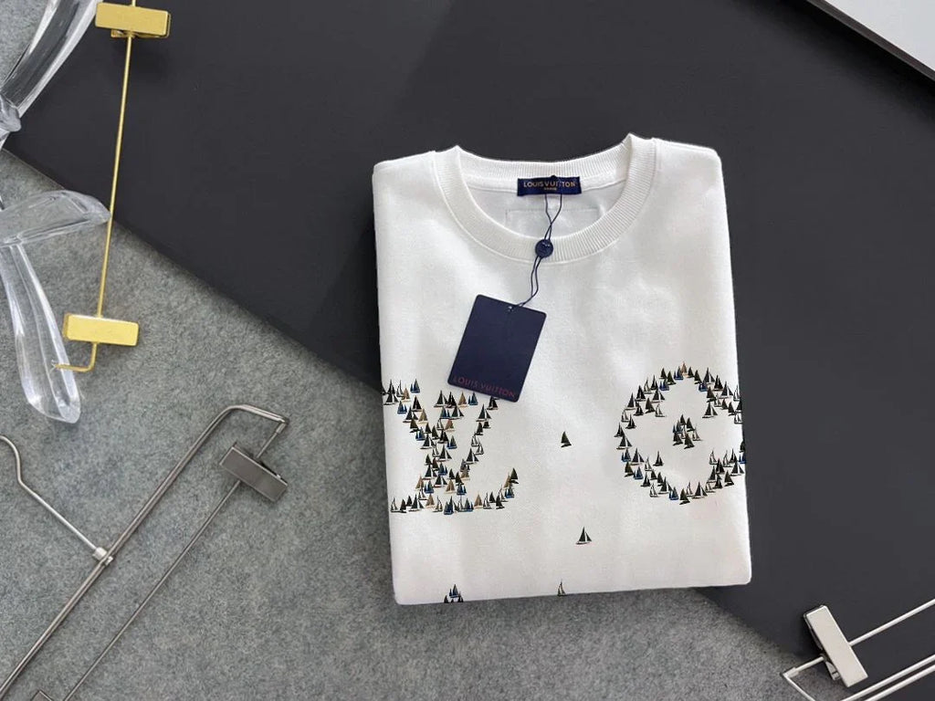 New printed pullover round neck hoodie