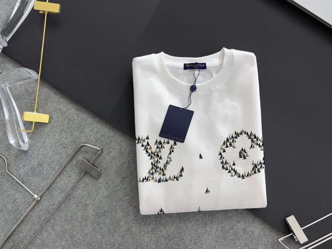 New printed pullover round neck hoodie