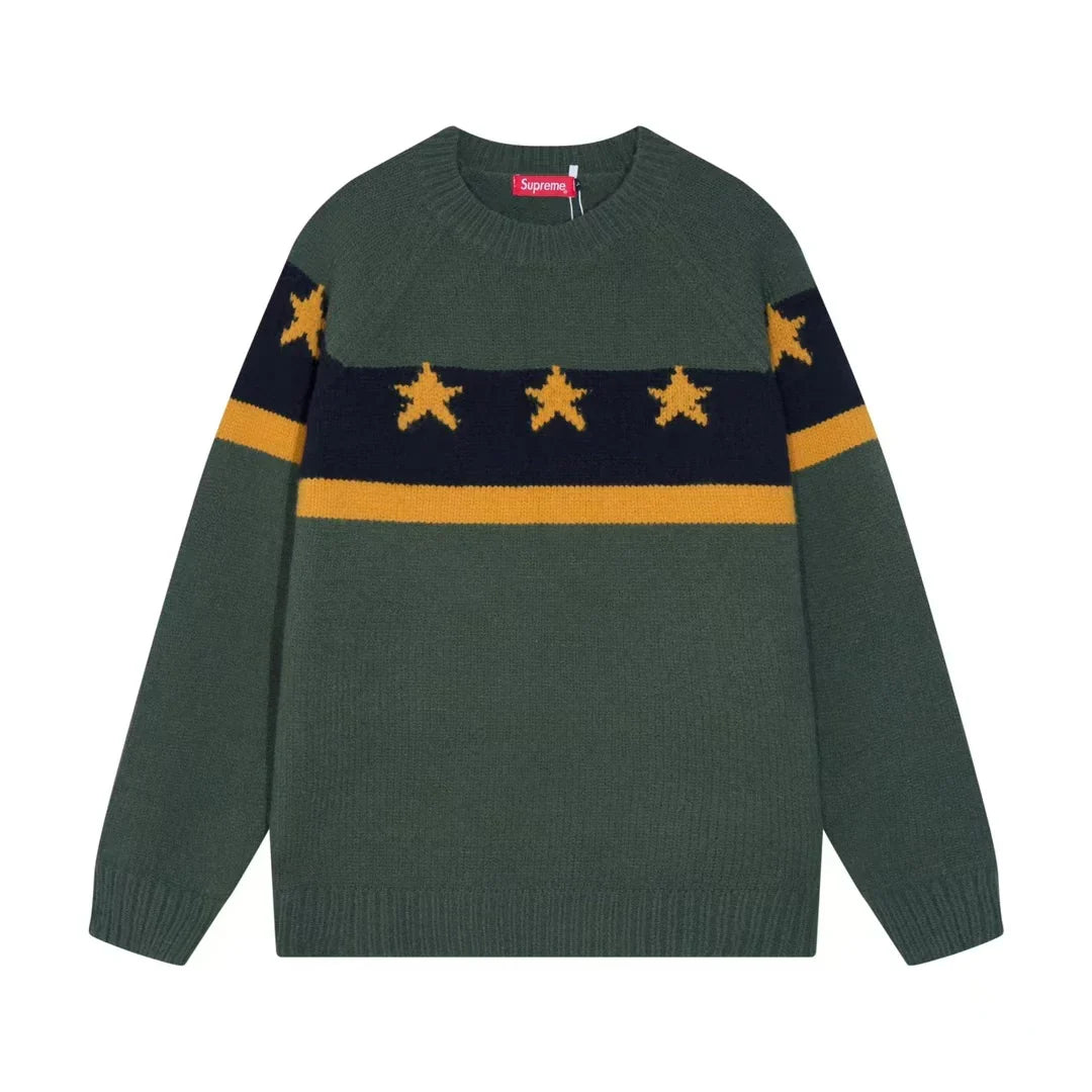 New chest striped jacquard sweater