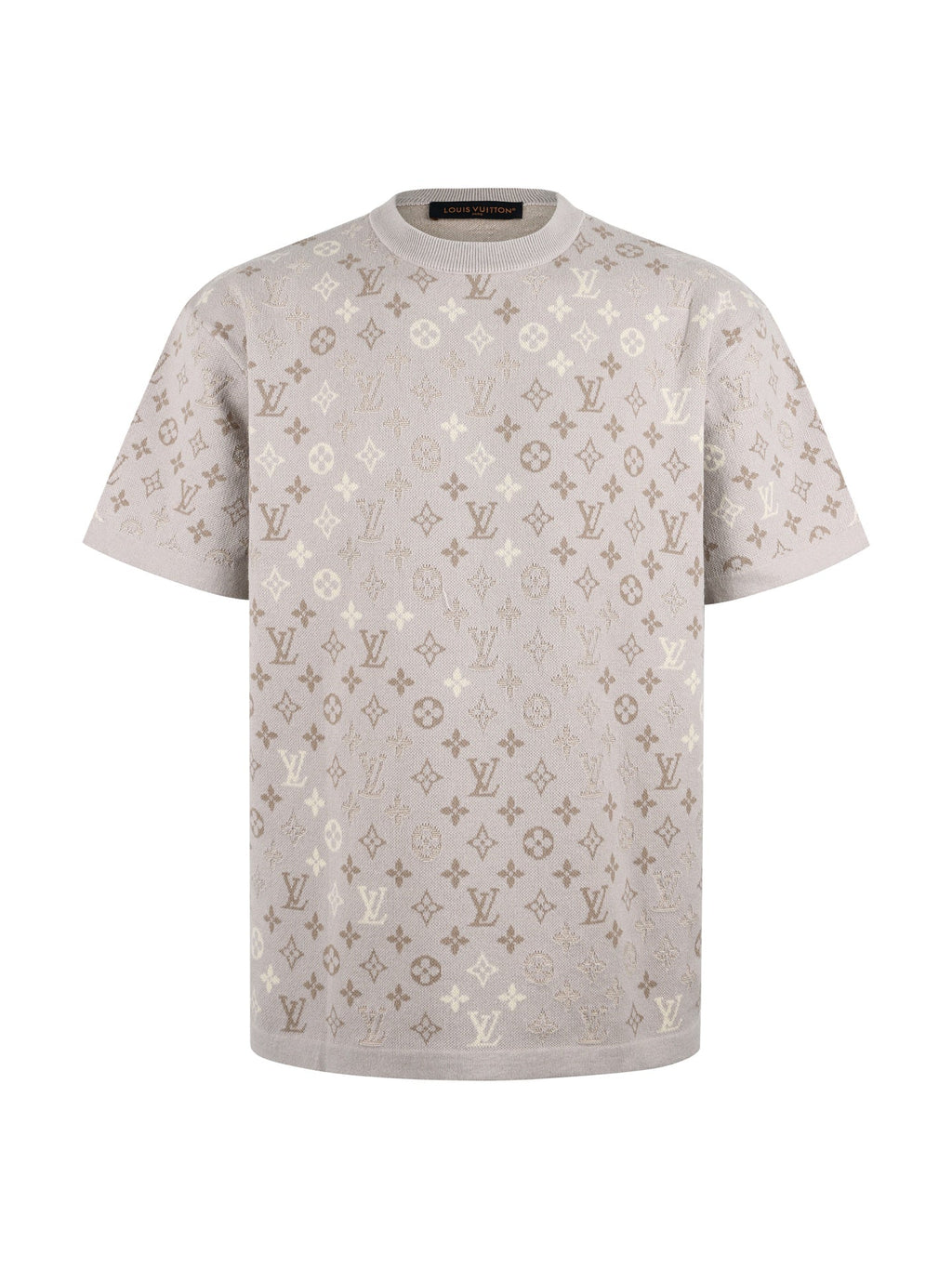Jacquard round neck shirt size