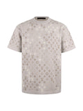 Jacquard round neck shirt size