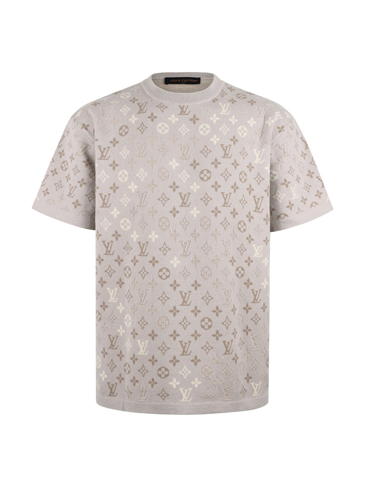 Jacquard round neck shirt size