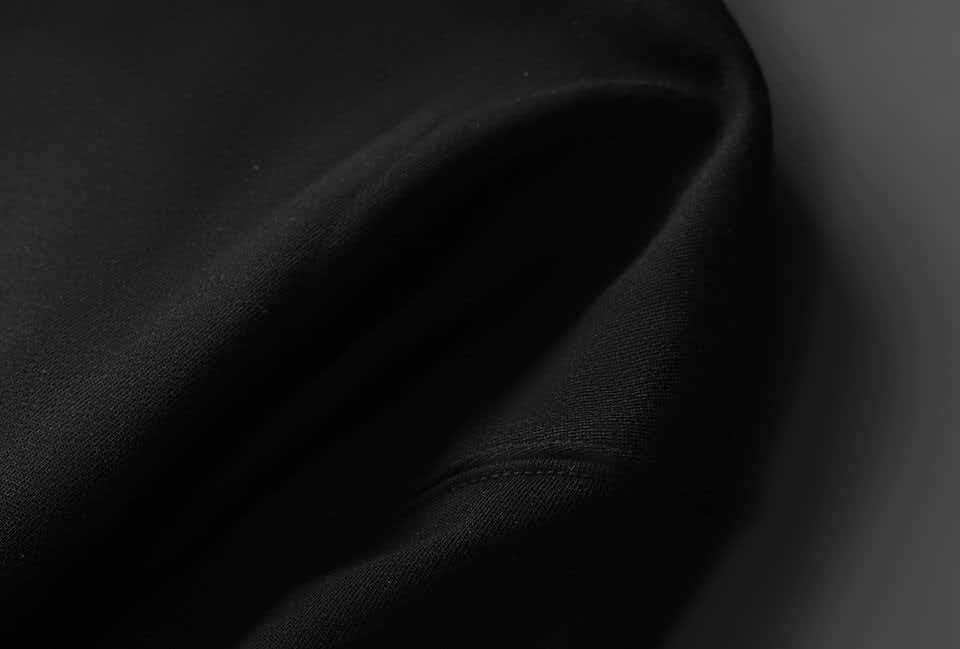 Black hooded sweatshirt