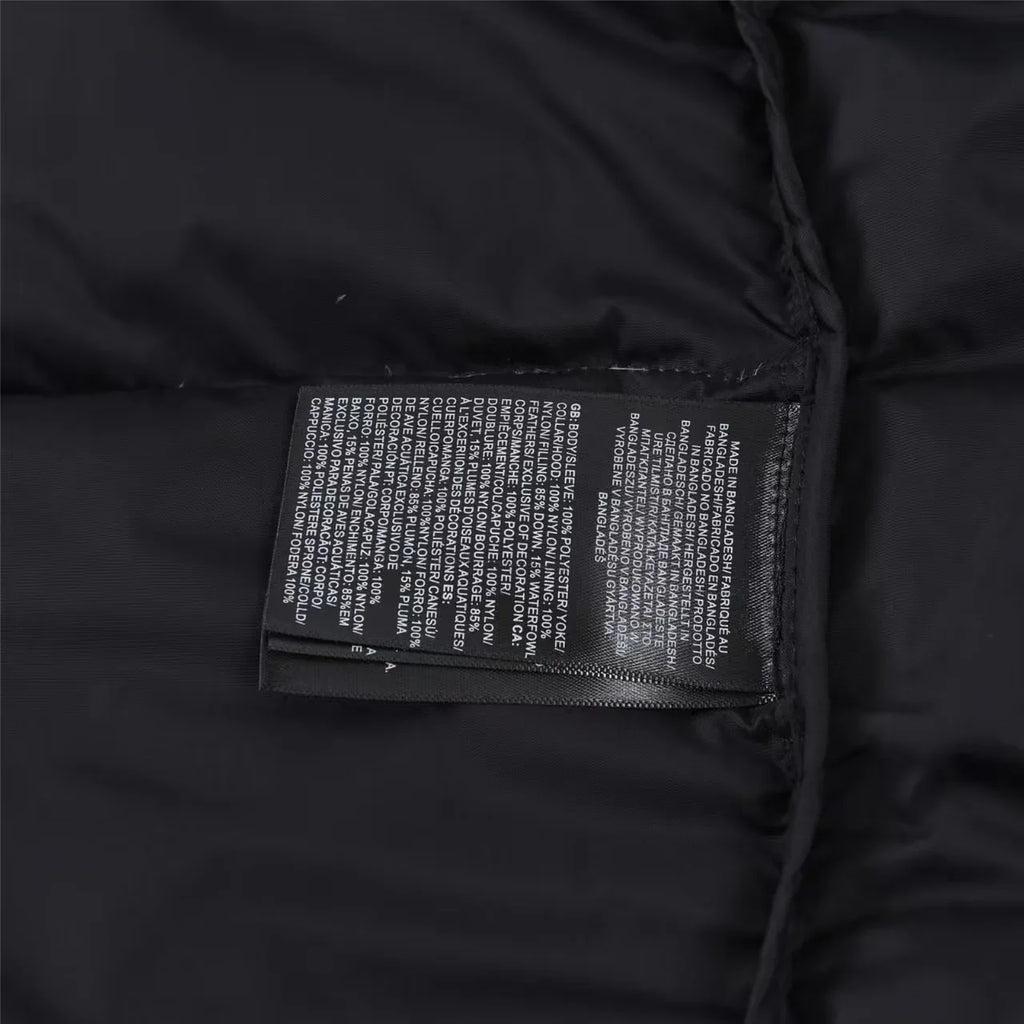 Cloud printed black down jacket
