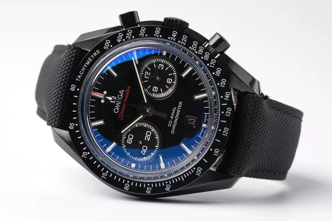 Chronograph -Moon back - Black - Black Rubber- Automatic - 44mm